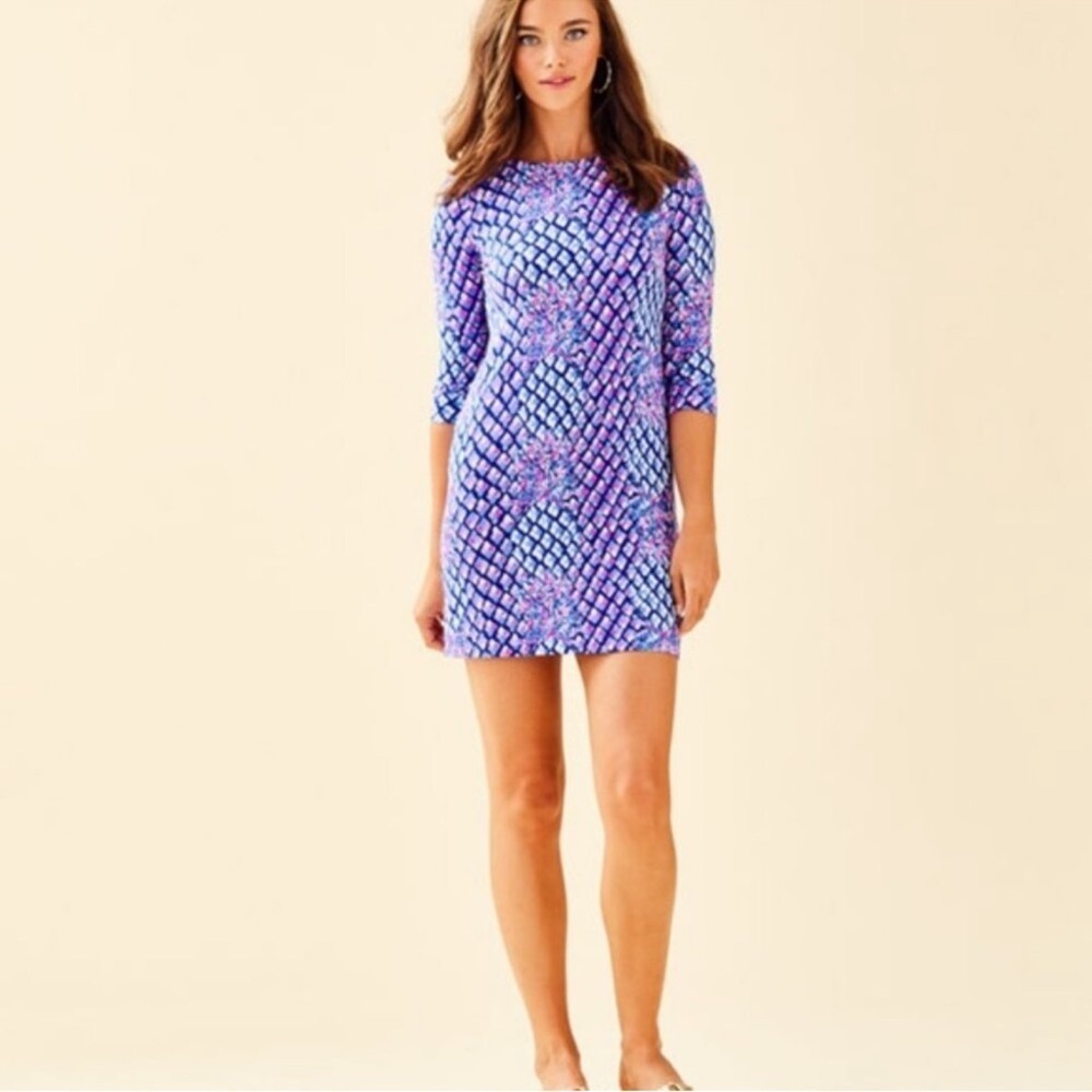 Lilly Pulitzer UPS 50+ Sophie dress in print toe in pineapple large NWOT